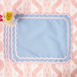 Mrs. Alice Isla Blue & Pink Placemats (Set of 4)< Placemats