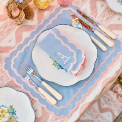 Mrs. Alice Isla Blue & Pink Placemats (Set of 4)< Placemats