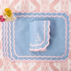 Mrs. Alice Isla Blue & Pink Placemats (Set of 4)< Placemats