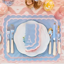 Mrs. Alice Isla Blue & Pink Placemats (Set of 4)< Placemats