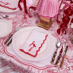 Mrs. Alice Isla Pink Toile Tablecloth< Tablecloths