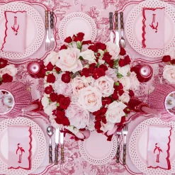 Mrs. Alice Isla Pink Toile Tablecloth< Tablecloths