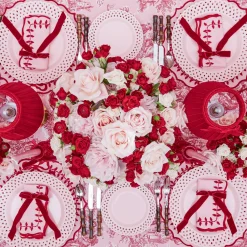 Mrs. Alice Isla Pink Toile Tablecloth< Tablecloths