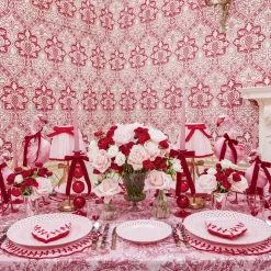 Mrs. Alice Isla Pink Toile Tablecloth< Tablecloths