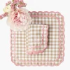 Mrs. Alice Isla Putty & Pink Gingham Napkins (Set of 4)< Napkins | Mrs. Alice Monogram
