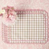 Mrs. Alice Isla Putty & Pink Gingham Placemats (Set of 4)< Placemats