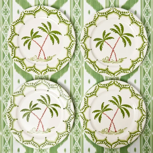 Mrs. Alice Jardin de Palmier Dinner Plates (Set of 4)< Summer Crockery | Dinner Plates