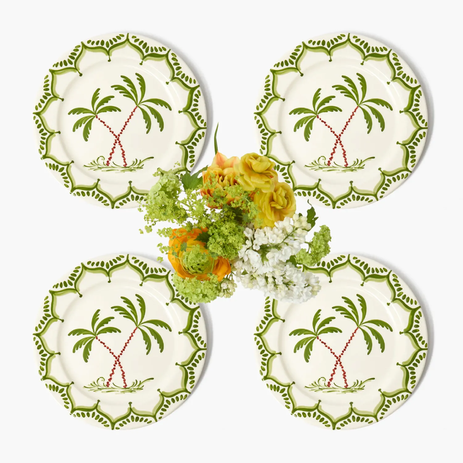 Mrs. Alice Jardin de Palmier Starter Plates (Set of 4)< Summer Crockery | Starter Plates