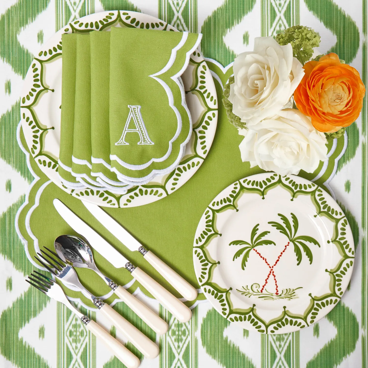 Mrs. Alice Jardin de Palmier Starter Plates (Set of 4)< Summer Crockery | Starter Plates