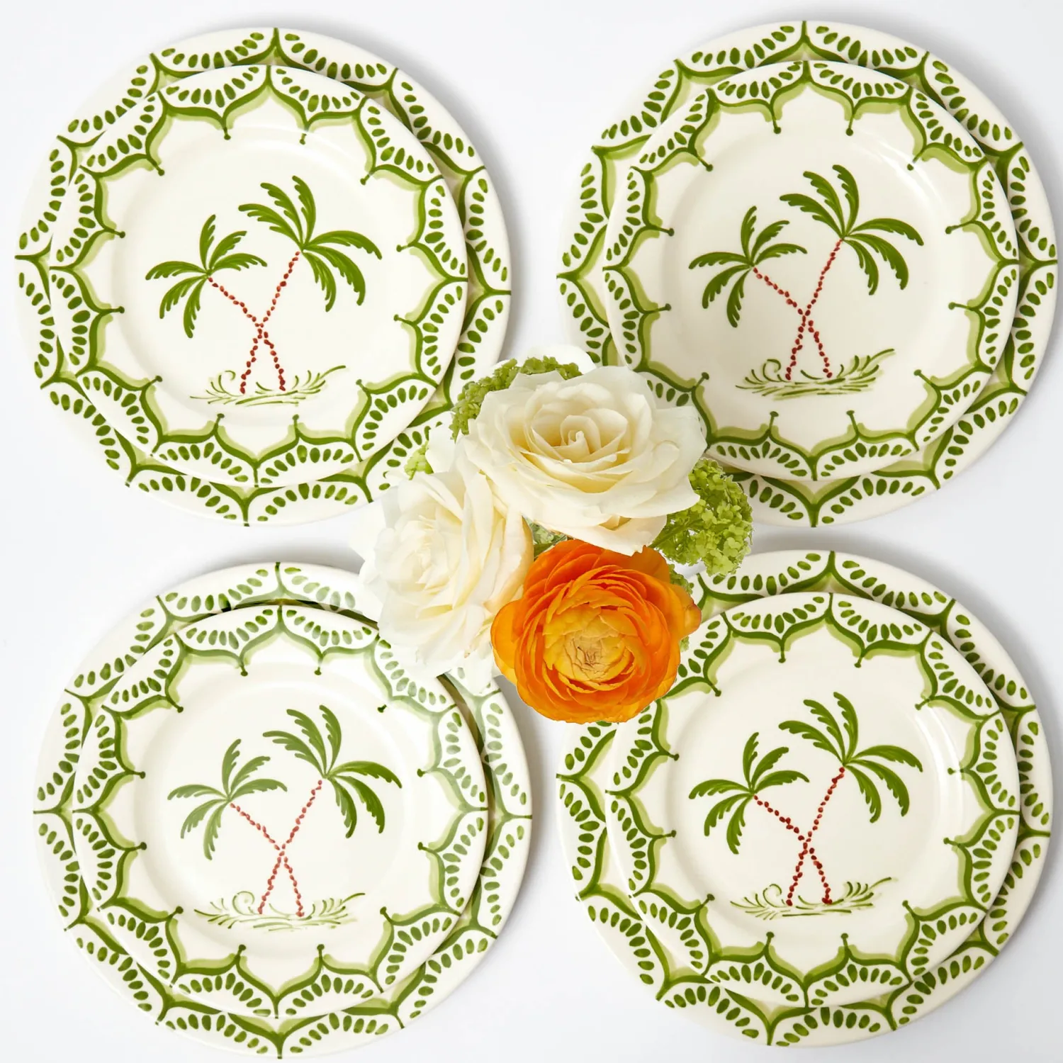 Mrs. Alice Jardin de Palmier Starter Plates (Set of 4)< Summer Crockery | Starter Plates
