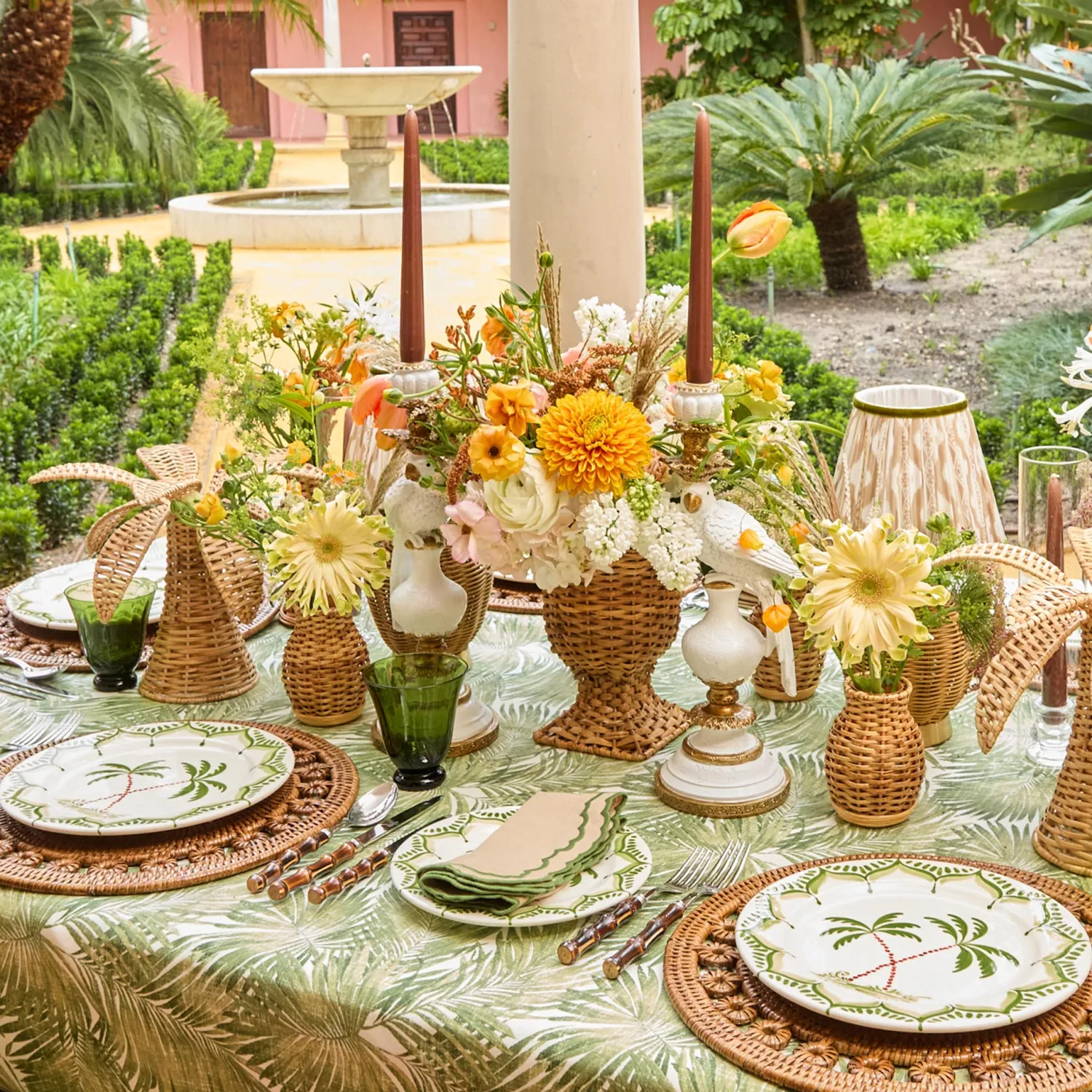 Mrs. Alice Jardin de Palmier Starter Plates (Set of 4)< Summer Crockery | Starter Plates