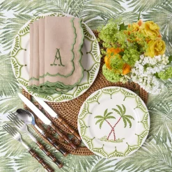 Mrs. Alice Jardin de Palmier Starter Plates (Set of 4)< Summer Crockery | Starter Plates