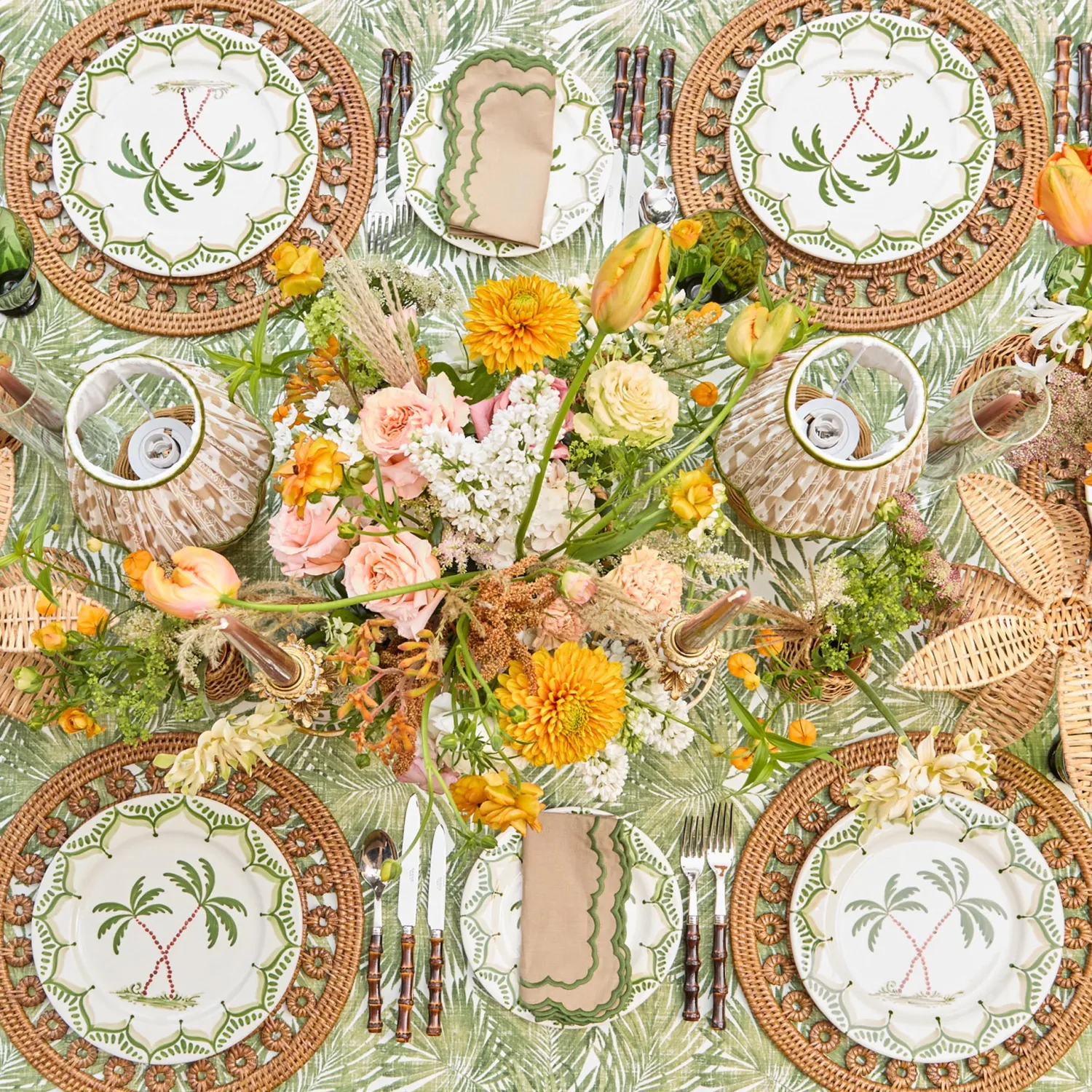 Mrs. Alice Jardin de Palmier Starter Plates (Set of 4)< Summer Crockery | Starter Plates