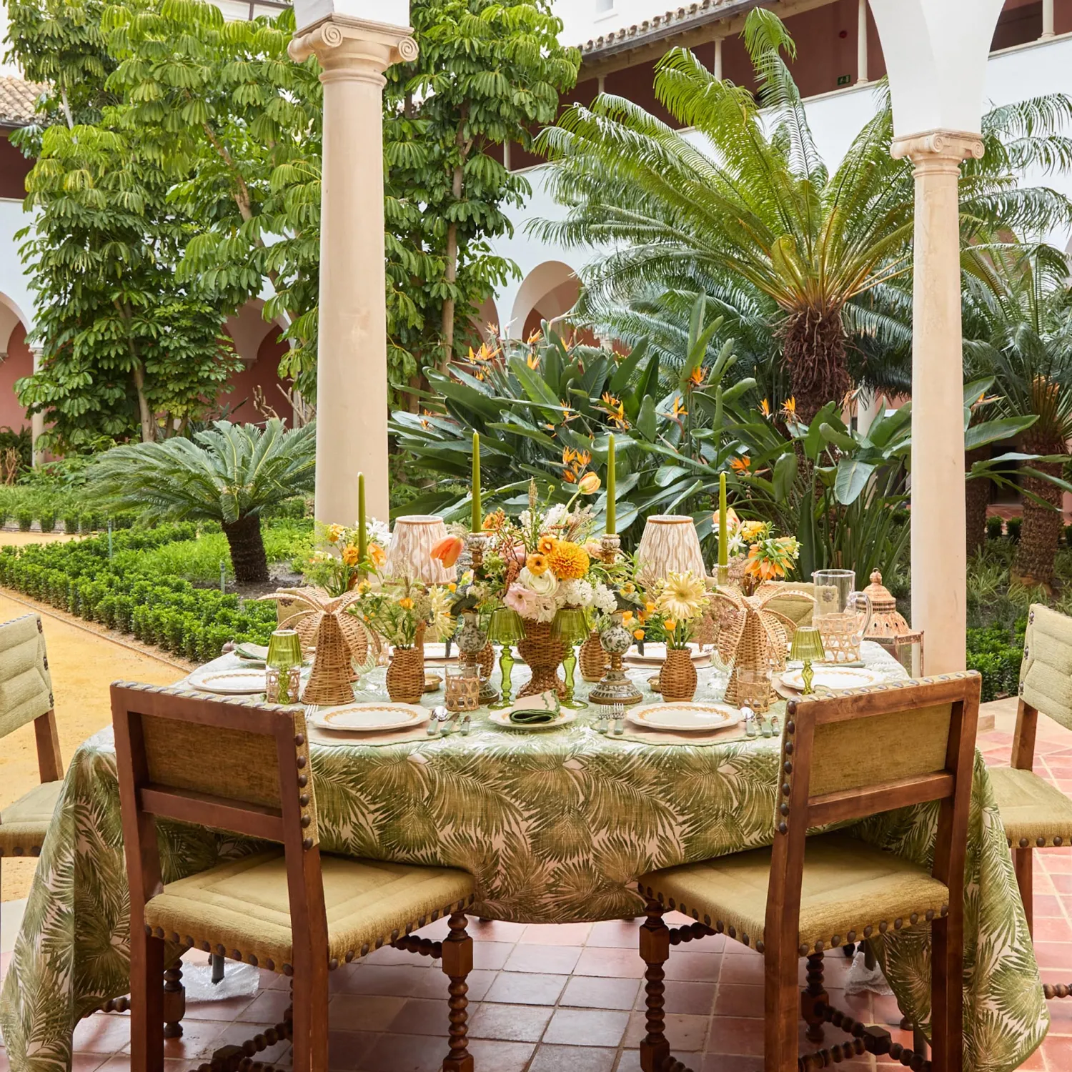 Mrs. Alice Jardin de Palmier Starter Plates (Set of 4)< Summer Crockery | Starter Plates