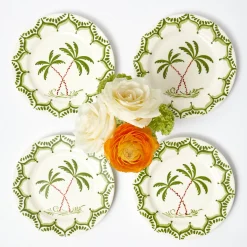 Mrs. Alice Jardin de Palmier Starter Plates (Set of 4)< Summer Crockery | Starter Plates