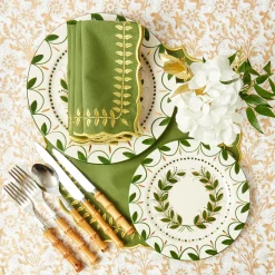 Mrs. Alice Josephine Olive & Gold Garland Starter Plate< Starter Plates