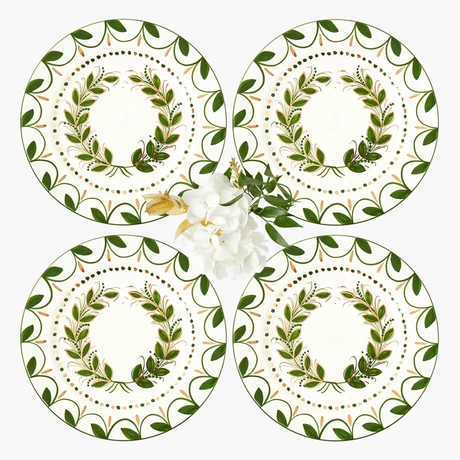 Mrs. Alice Josephine Olive & Gold Garland Starter Plate< Starter Plates