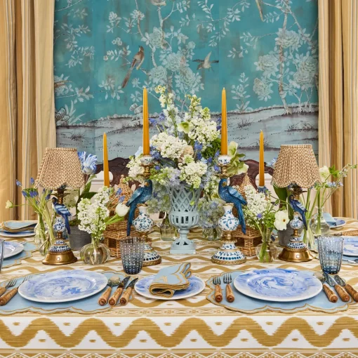 Mrs. Alice Julia Blue Marbled Starter Plate (Set of 4)< Summer Crockery | Starter Plates