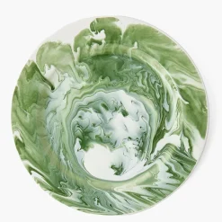 Mrs. Alice Julia Green Marbled Dinner Plates (Set of 4)< Summer Crockery | Dinner Plates