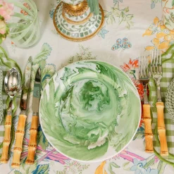 Mrs. Alice Julia Green Marbled Starter Plate< Summer Crockery | Starter Plates