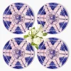 Mrs. Alice Kamari Pink & Blue Dinner & Starter Plates (Set of 8)< Crockery Sets