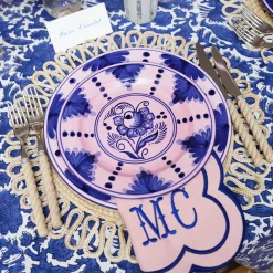 Mrs. Alice Kamari Pink & Blue Dinner & Starter Plates (Set of 8)< Crockery Sets