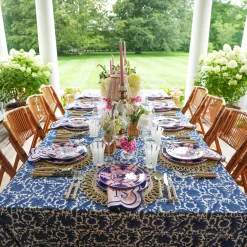 Mrs. Alice Kamari Pink & Blue Dinner & Starter Plates (Set of 8)< Crockery Sets