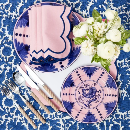 Mrs. Alice Kamari Pink & Blue Starter Plate< Starter Plates
