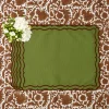 Mrs. Alice Katherine Green & Chocolate Placemats (Set of 4)< Placemats