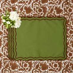 Mrs. Alice Katherine Green & Chocolate Placemats (Set of 4)< Placemats