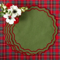 Mrs. Alice Katherine Green & Red Placemats (Set of 4)< Placemats