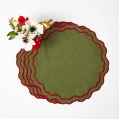 Mrs. Alice Katherine Green & Red Placemats (Set of 4)< Placemats