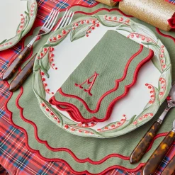 Mrs. Alice Katherine Green & Red Placemats (Set of 4)< Placemats