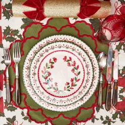Mrs. Alice Katherine Green & Red Placemats (Set of 4)< Placemats