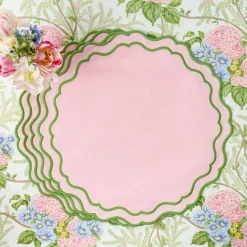 Mrs. Alice Katherine Pink & Green Placemats (Set of 4)< Placemats