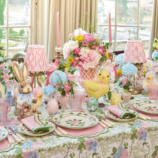 Mrs. Alice Katherine Pink & Green Placemats & Napkins (Set of 4)< Table Linen Sets | Mrs. Alice Monogram