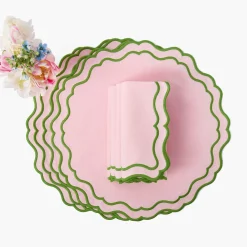 Mrs. Alice Katherine Pink & Green Placemats (Set of 4)< Placemats