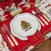 Mrs. Alice Katherine Red & Green Placemats & Napkins (Set of 4)< Table Linen Sets | Mrs. Alice Monogram