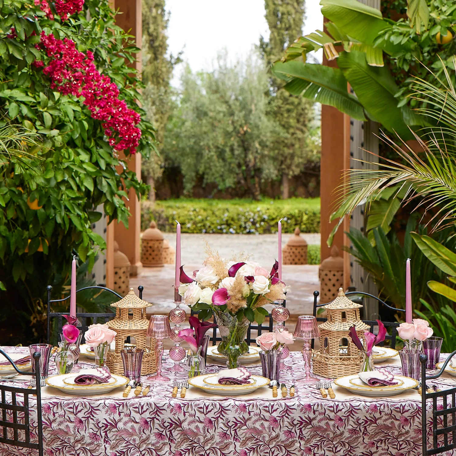 Mrs. Alice Kira Rattan Pagoda Lantern< Year-round Decorations | Pagodas & Lanterns