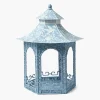 Mrs. Alice Large Blue Rattan Chinoiserie Pagoda Lantern< Spring Decorations | Pagodas & Lanterns