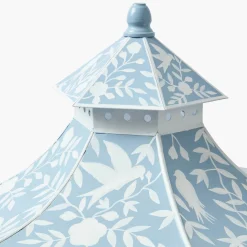 Mrs. Alice Large Blue Rattan Chinoiserie Pagoda Lantern< Spring Decorations | Pagodas & Lanterns