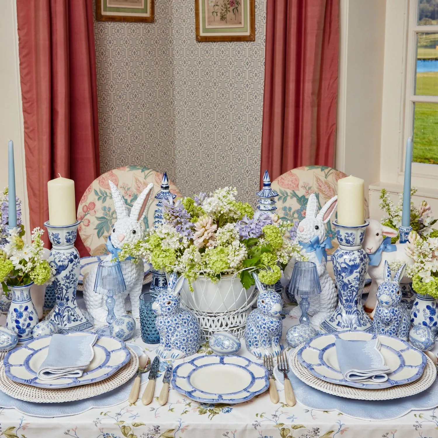 Mrs. Alice Large Chinoiserie Candle Holder< Candle Holders