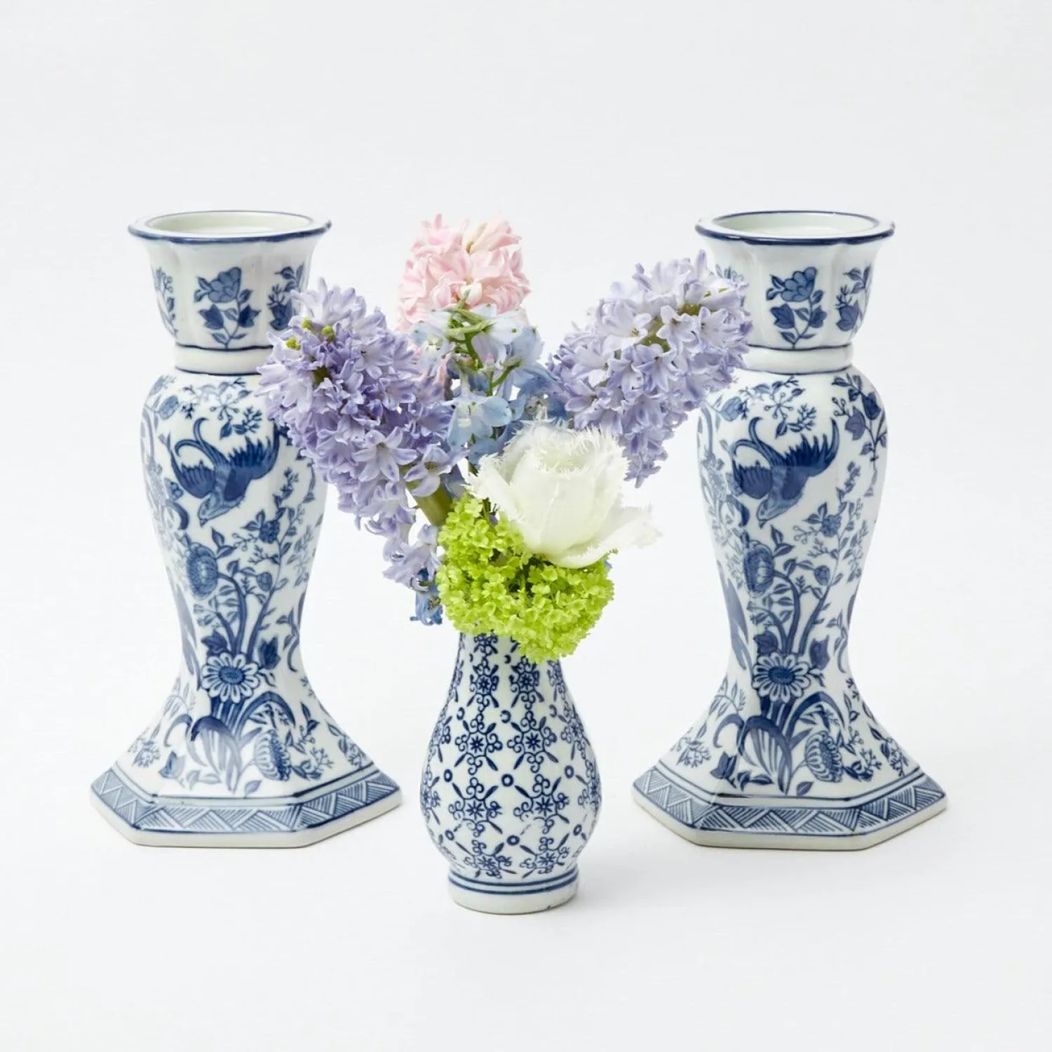 Mrs. Alice Large Chinoiserie Candle Holder< Candle Holders