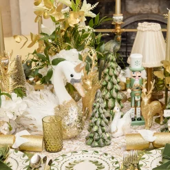 Mrs. Alice Large Emerald Glass Christmas Tree (Pair)< Christmas Decorations