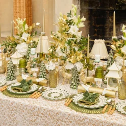 Mrs. Alice Large Emerald Glass Christmas Tree (Pair)< Christmas Decorations