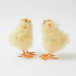 Mrs. Alice Large Fluffy Chicks (Pair)< Spring Decorations