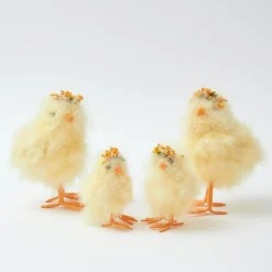 Mrs. Alice Large Fluffy Chicks (Pair)< Spring Decorations