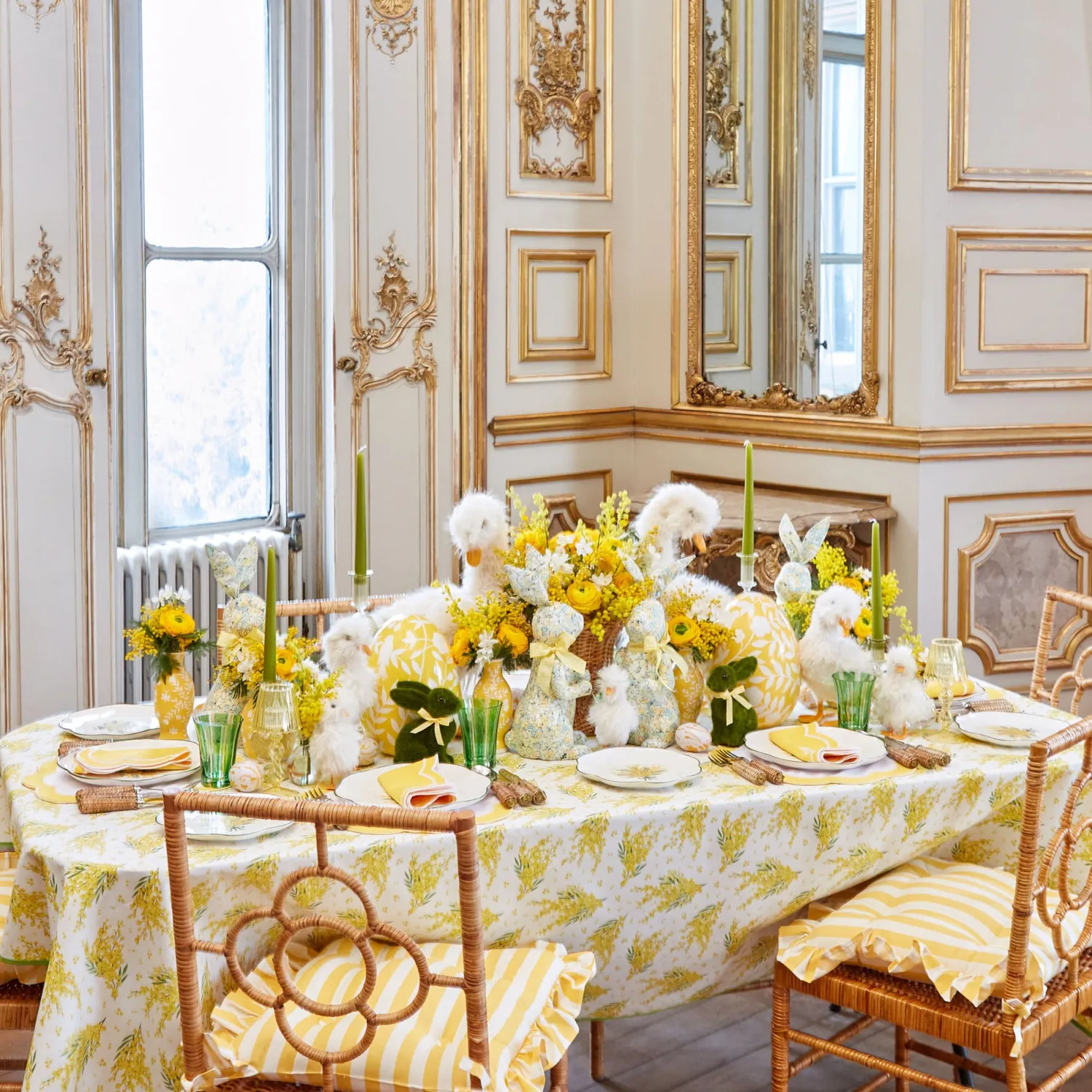 Mrs. Alice Large Fluffy Geese (Pair)< Spring Decorations