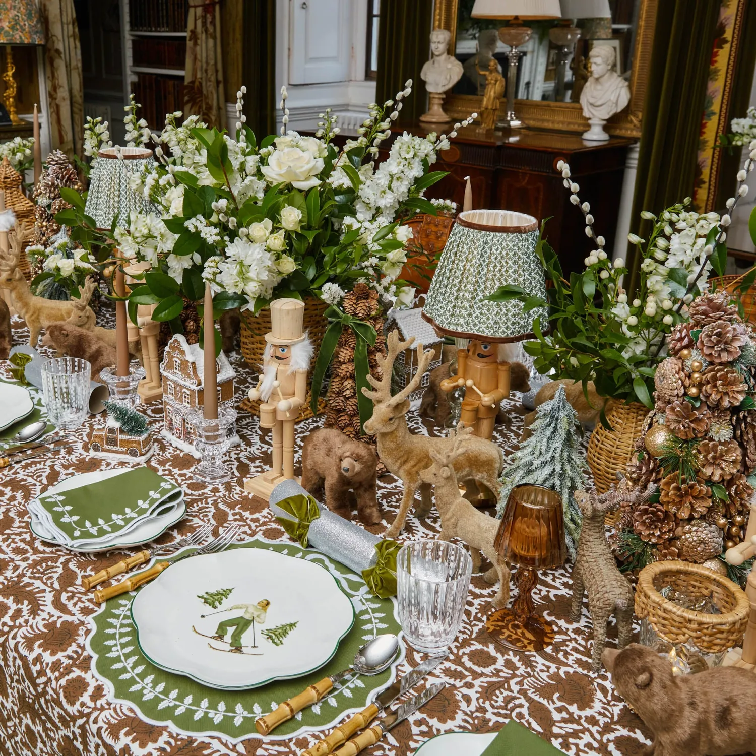 Mrs. Alice Large Frosted Fir Tree (Pair)< Christmas Decorations