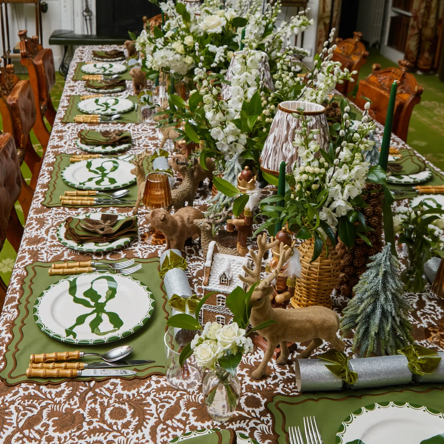 Mrs. Alice Large Frosted Fir Tree (Pair)< Christmas Decorations